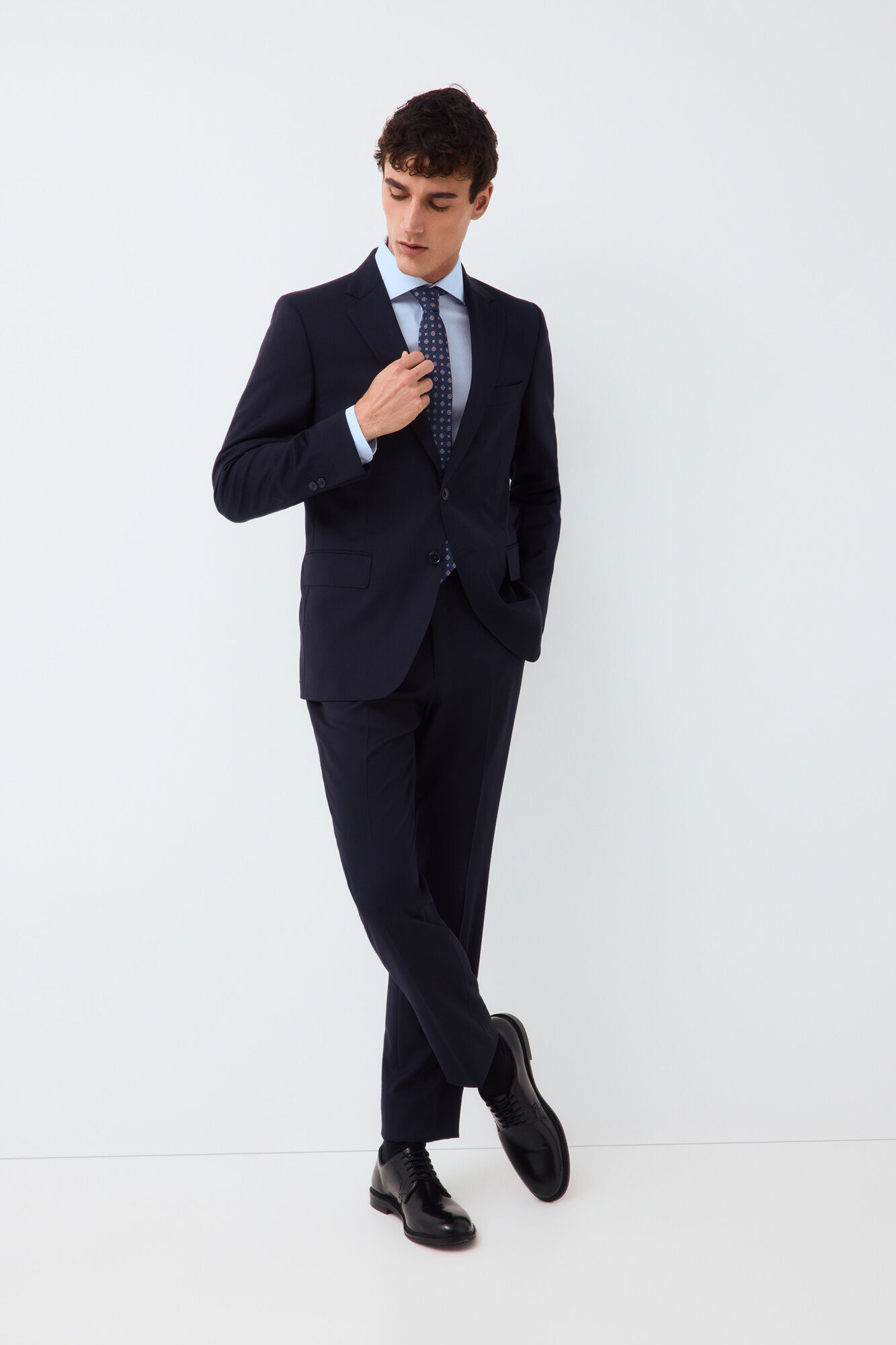Pedro del Hierro Tailored basic coordinated suit jacket Blue