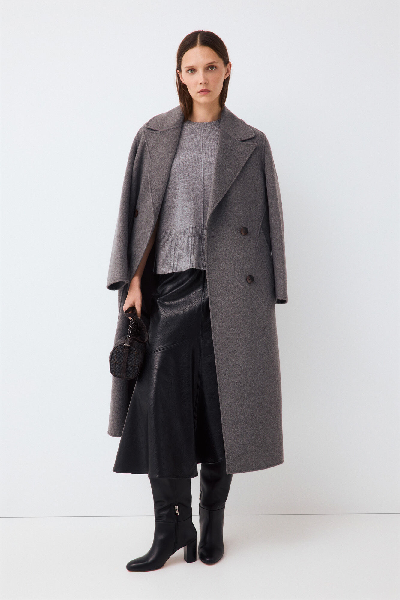 Pedro del Hierro Central seam knit gilet Grey
