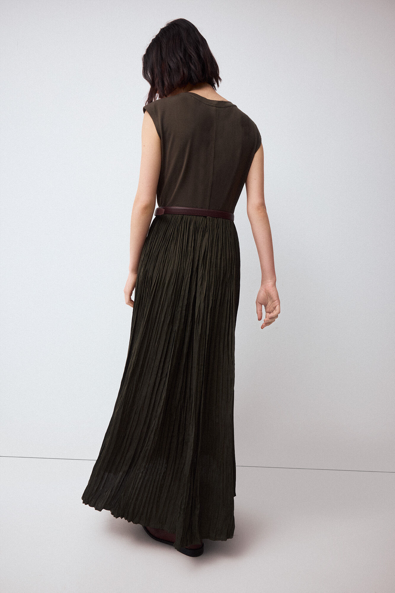 Pedro del Hierro Combined dress with knot detail Green