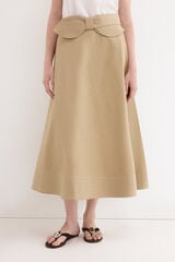 Pedro del Hierro Saia capa com la&ccedil;o Beige
