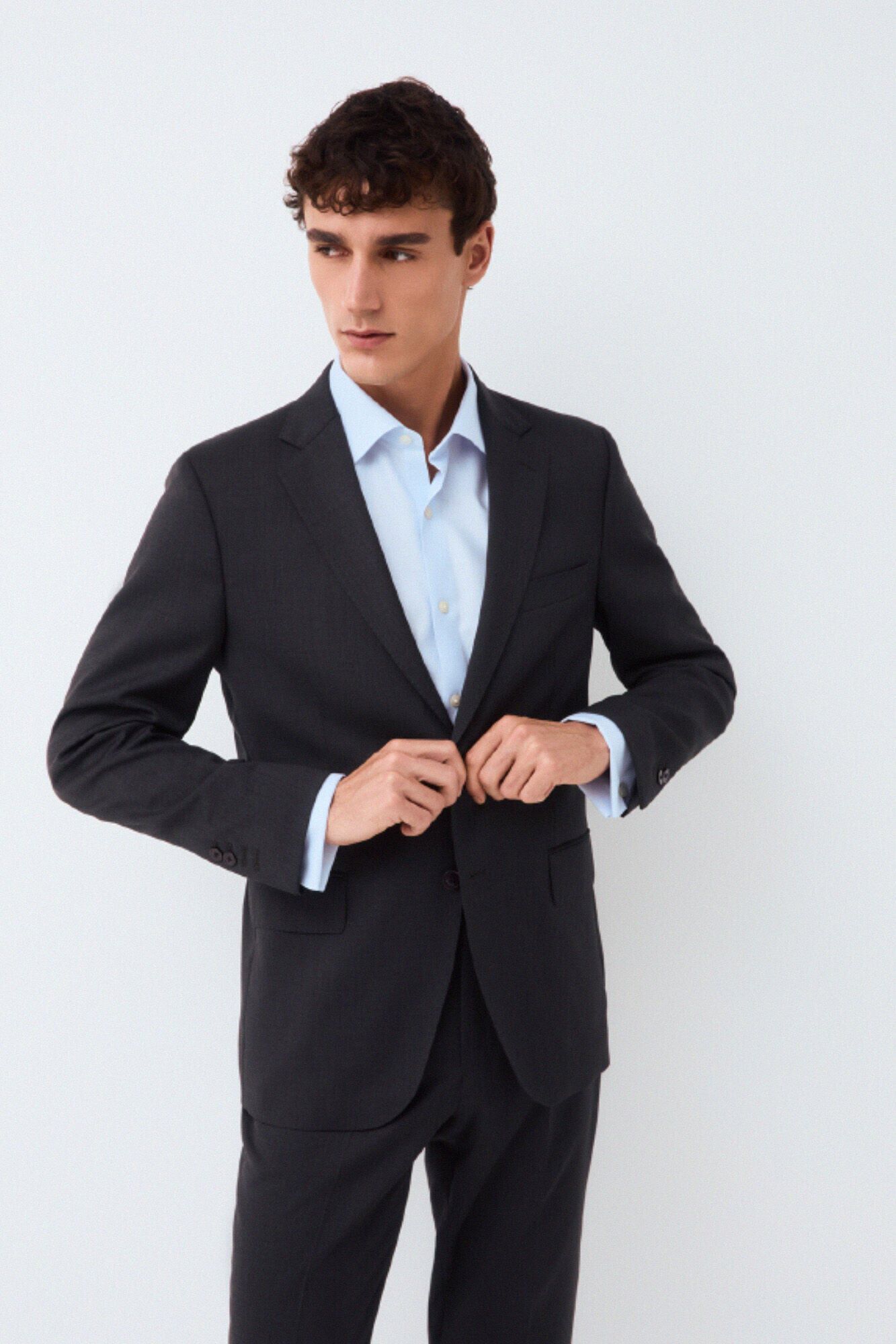 Pedro del Hierro Blazer de fato coordenado tailored b&aacute;sico Cizento