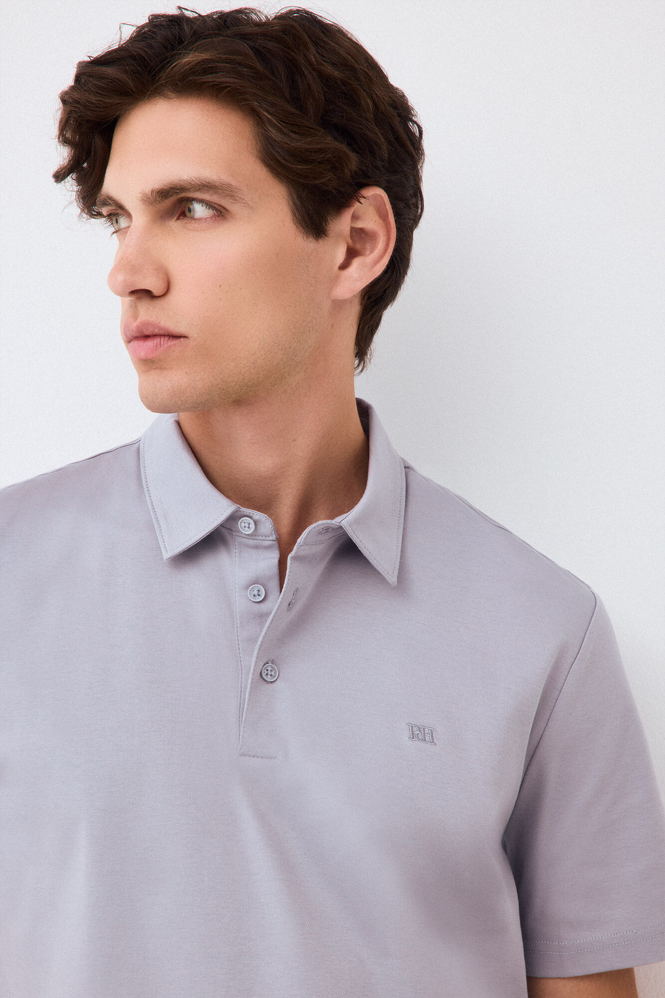 Pedro del Hierro Plain mercerized polo shirt