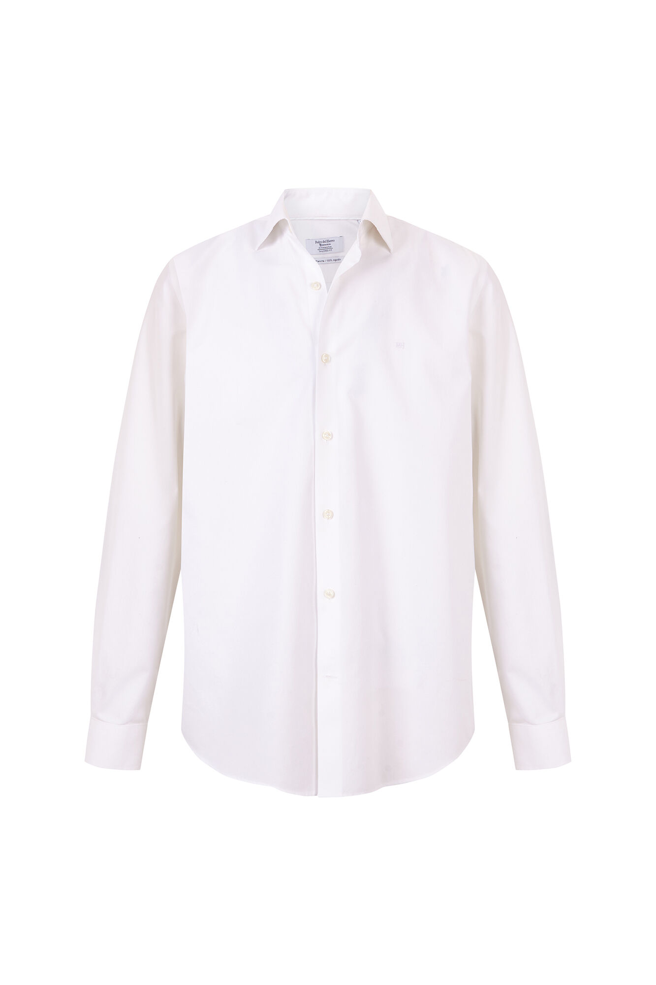 Pedro del Hierro Non-iron + anti-stain structure dress shirt White
