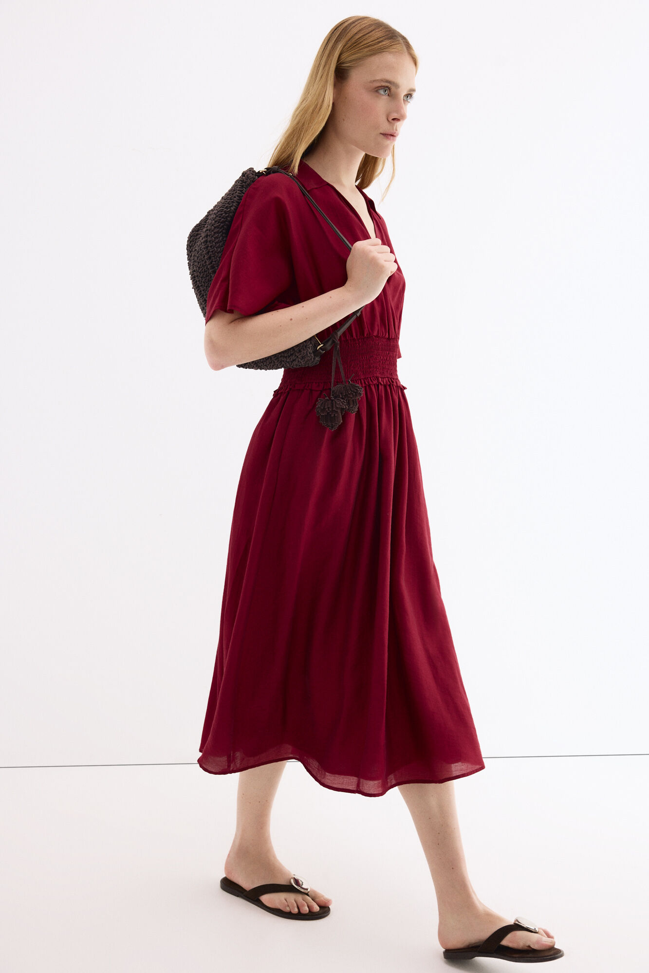 Pedro del Hierro Gathered waist detail midi dress