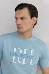 Pedro del Hierro Large logo T-shirt Blue