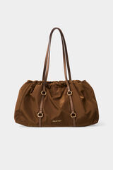 Pedro del Hierro Mala shopper em nylon com al&ccedil;a dupla Marrom