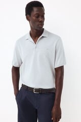 Pedro del Hierro Cotton premium knit polo shirt Grey