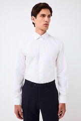 Pedro del Hierro Plain non-iron + anti-stain slim fit dress shirt White