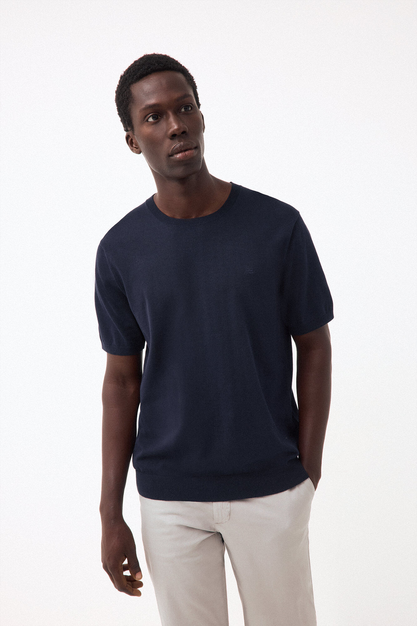 Pedro del Hierro Cotton premium jersey-knit T-shirt Blue