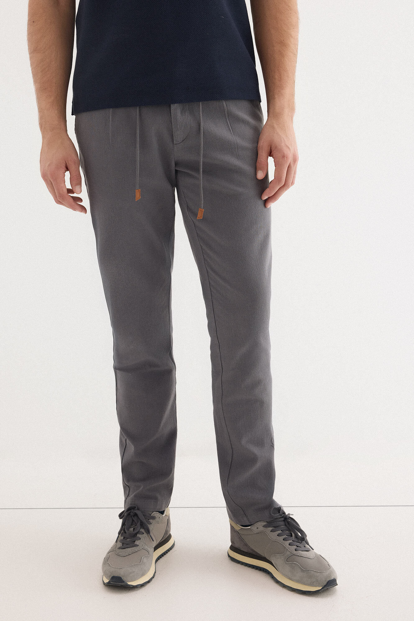 Pedro del Hierro Cal&ccedil;as chino com cord&otilde;es em algod&atilde;o e linho