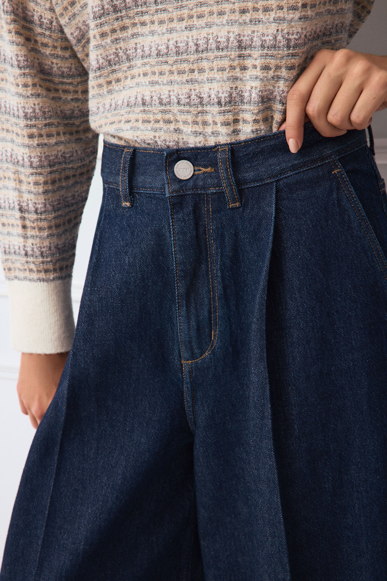 TFP by Tamara Falc&oacute; Super wide leg jeans Blue