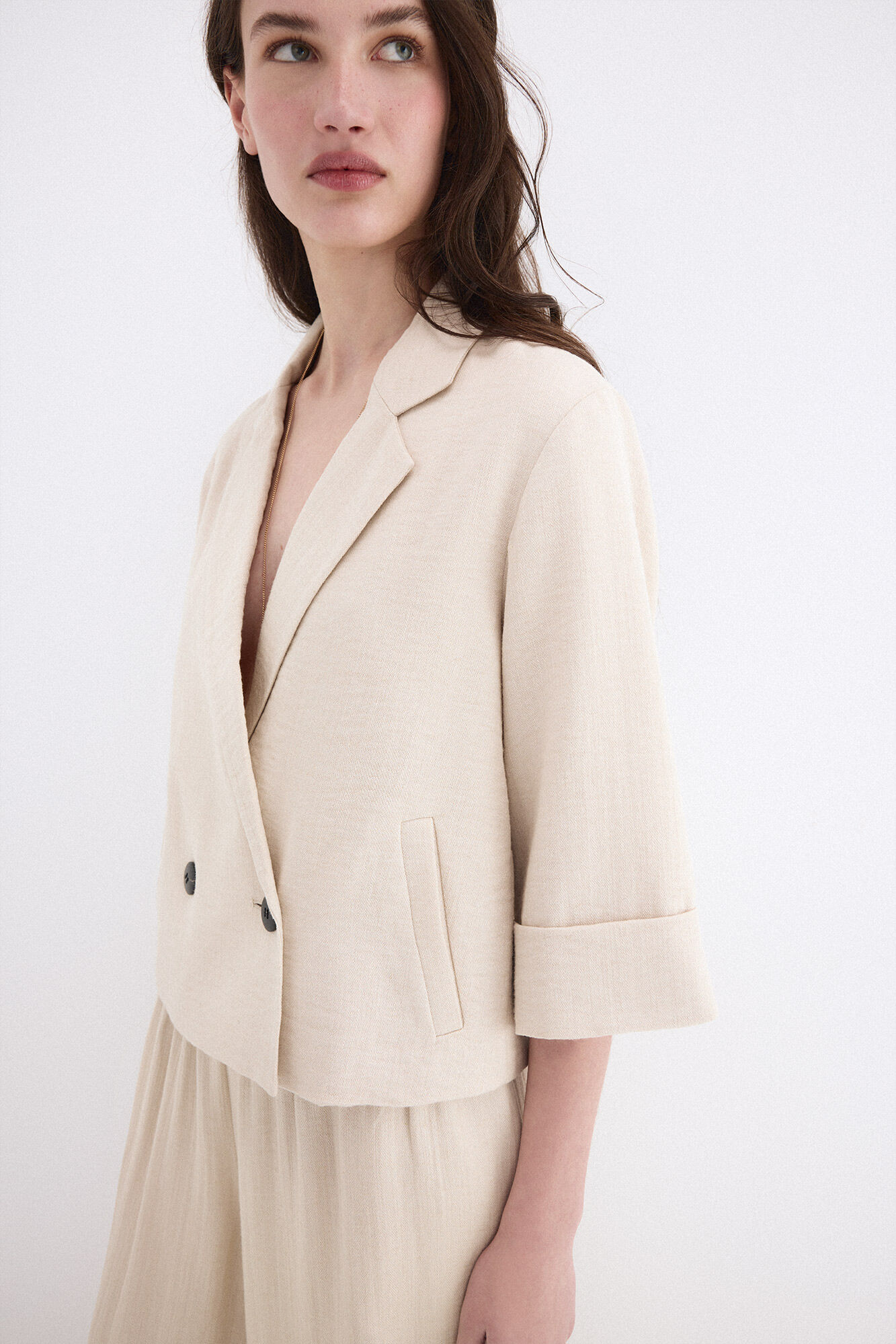 Pedro del Hierro Blazer fluida Beige
