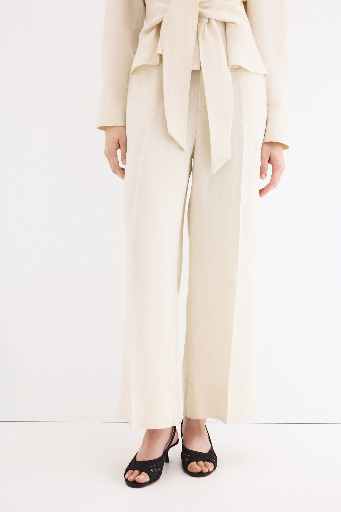 Pedro del Hierro Pantal&oacute;n de lino recto
