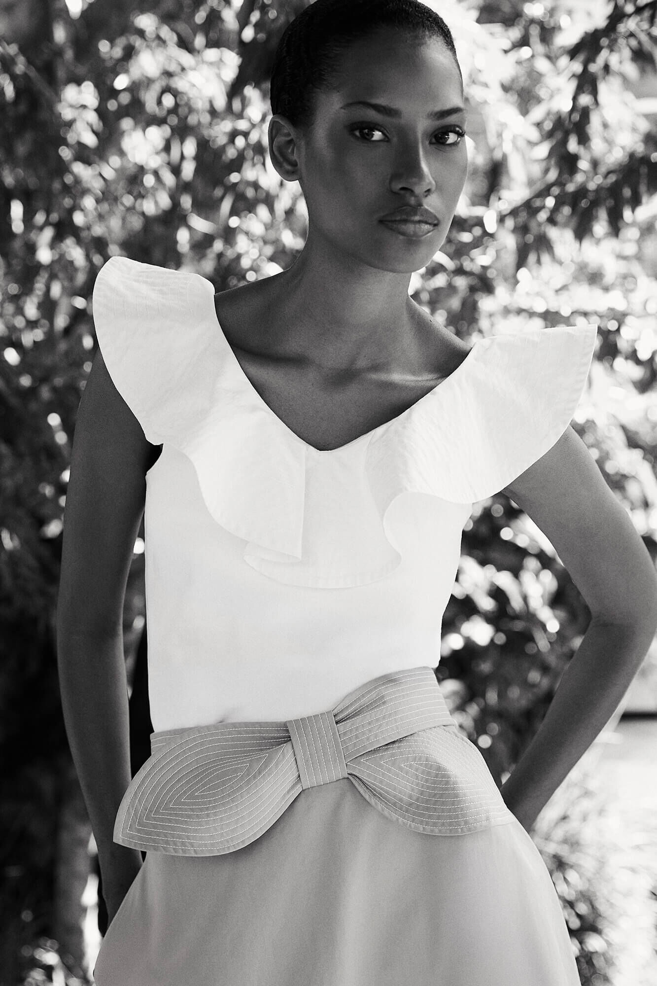 Pedro del Hierro Poplin ruffle top