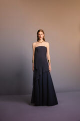 Pedro del Hierro Strapless long dress Blue