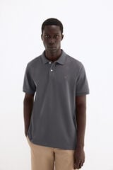 Pedro del Hierro Polo b&aacute;sico em piqu&eacute; Cizento