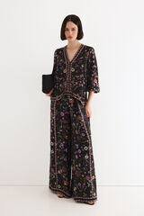 TFP by Tamara Falc&oacute; Printed fluid trousers Black