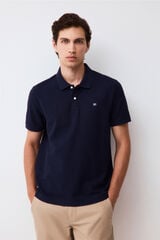 Pedro del Hierro Piqu&eacute; slim fit polo shirt Blue