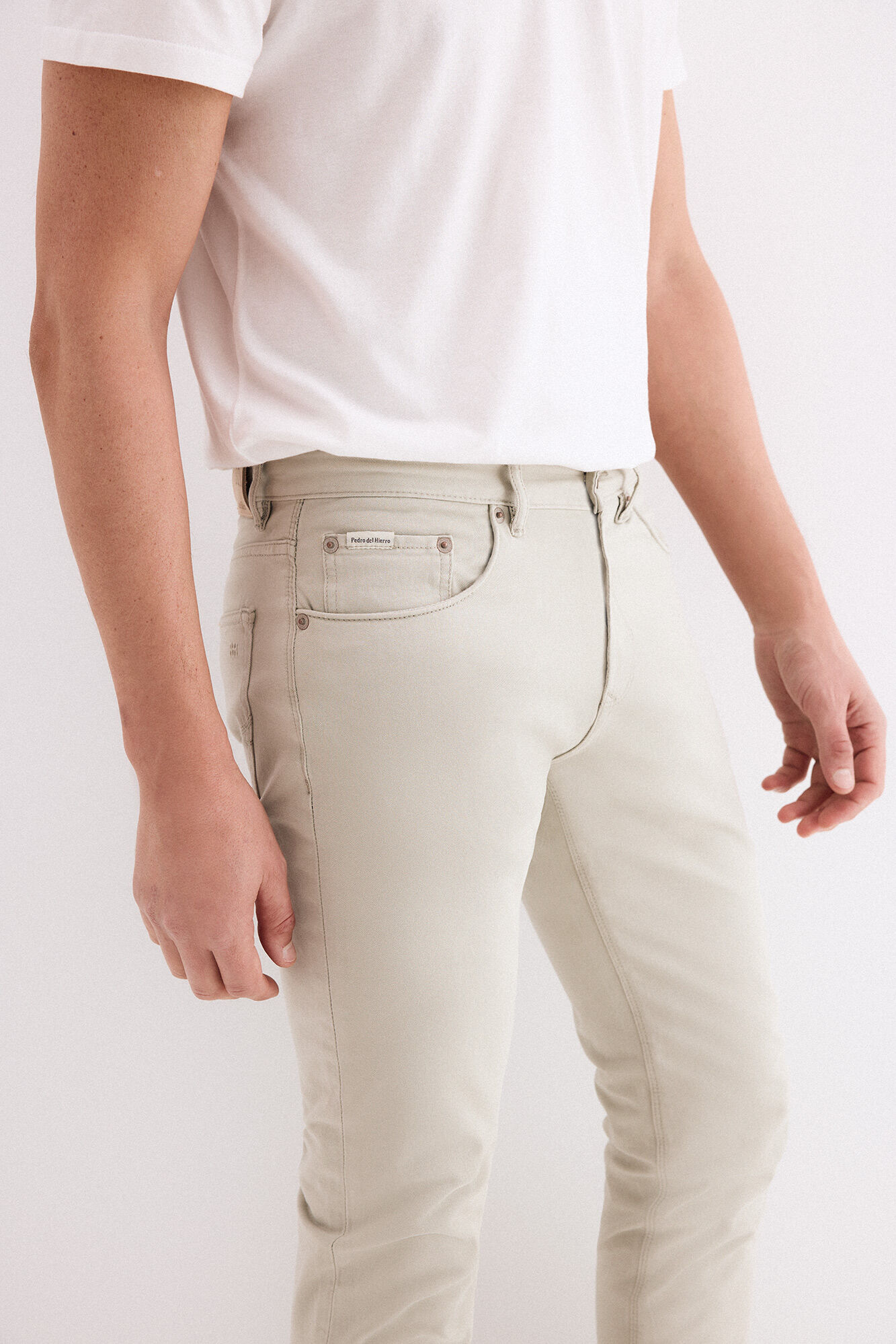 Pedro del Hierro Slim fit 5-pocket trousers Grey