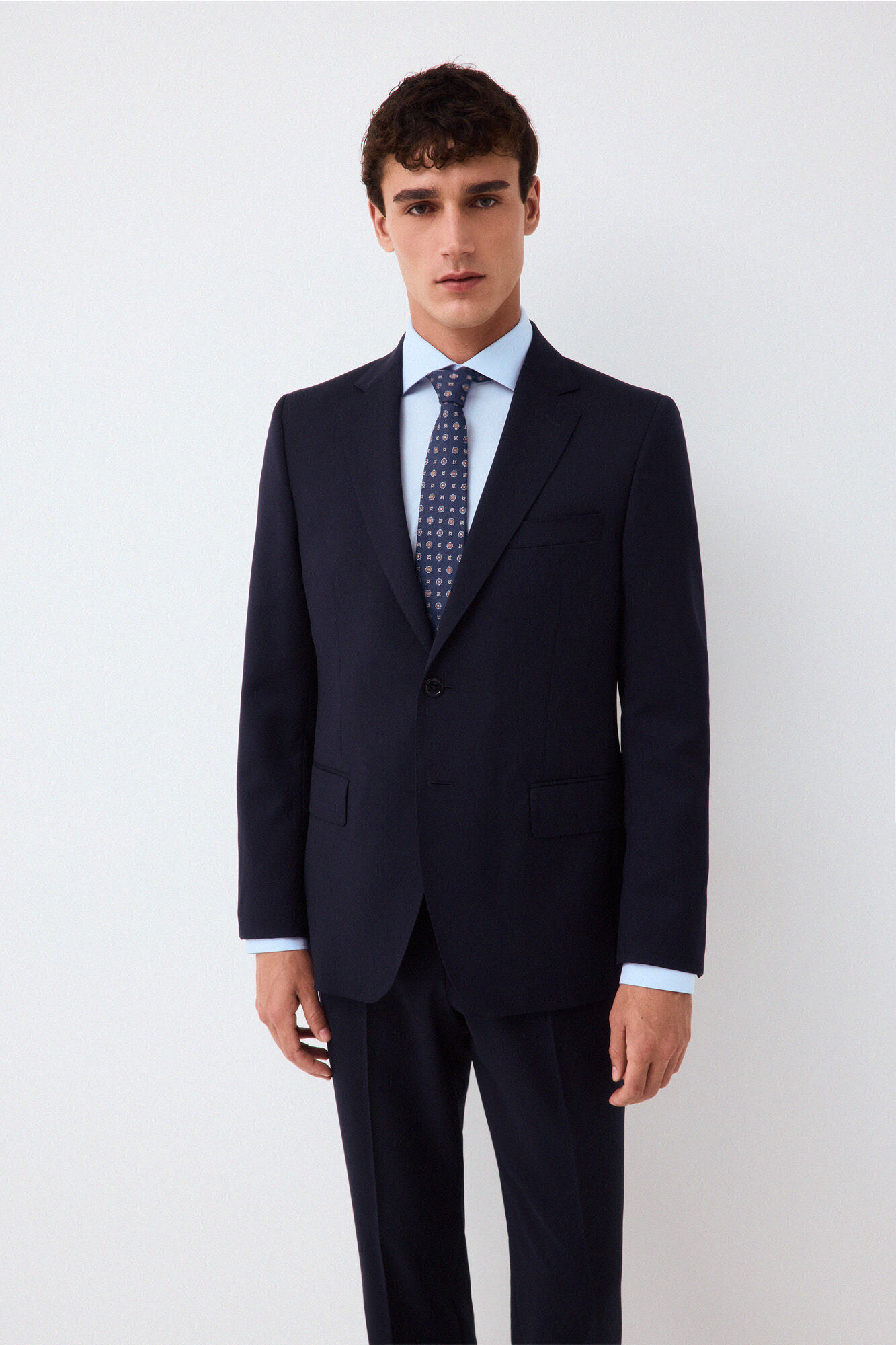 Pedro del Hierro Tailored basic coordinated suit jacket Blue