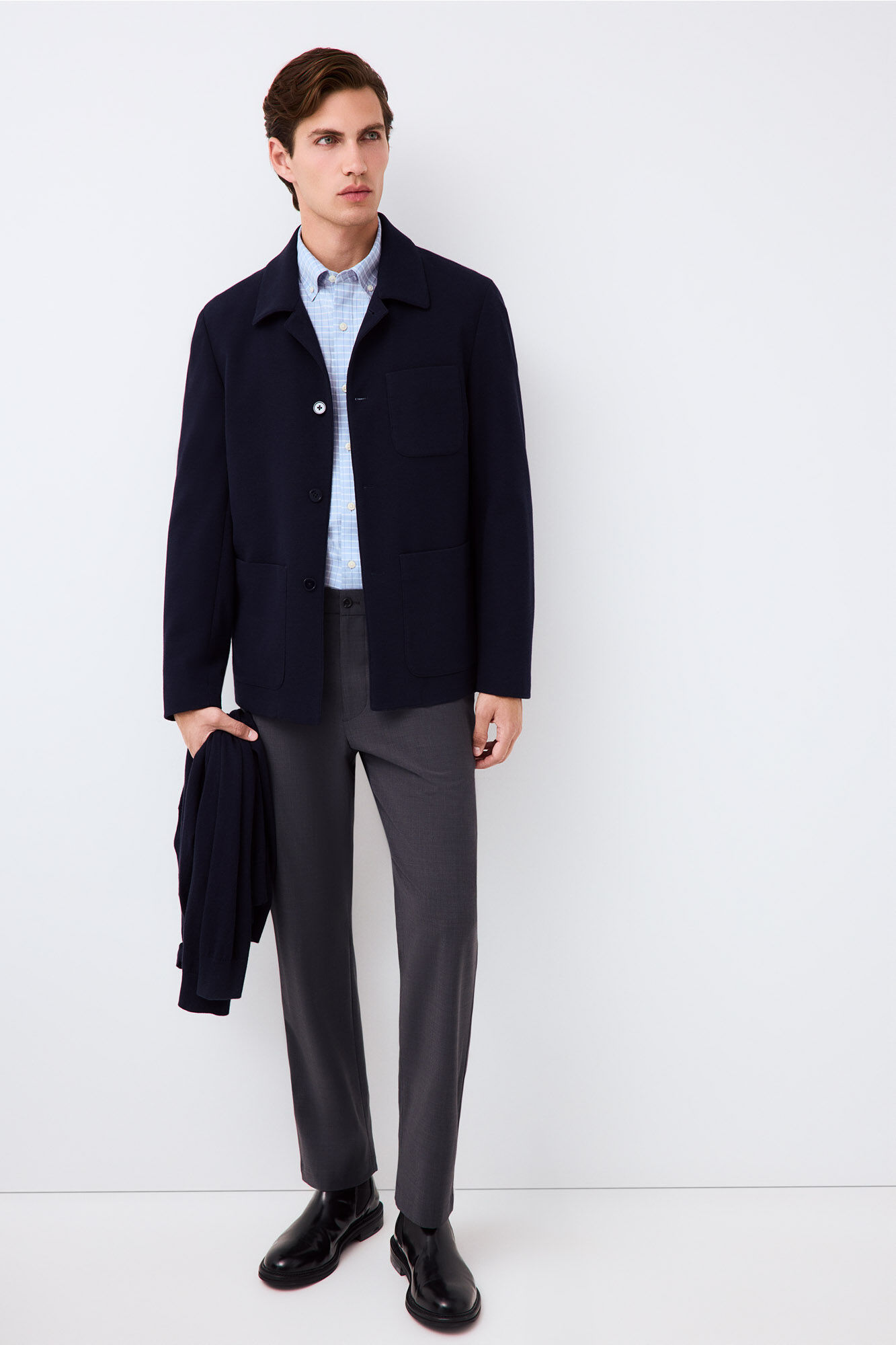 Pedro del Hierro Plaid shirt Blue
