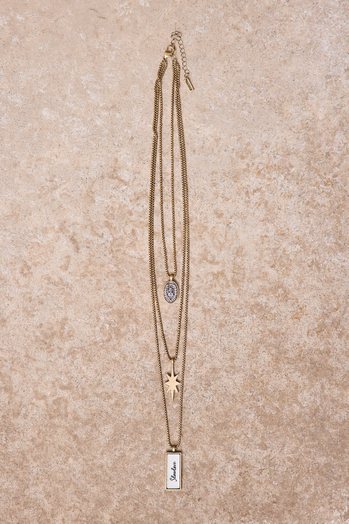 Slowlove Long necklace with charms Multicolour