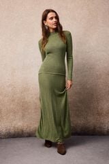 Slowlove Vestido de malha mesclada Verde