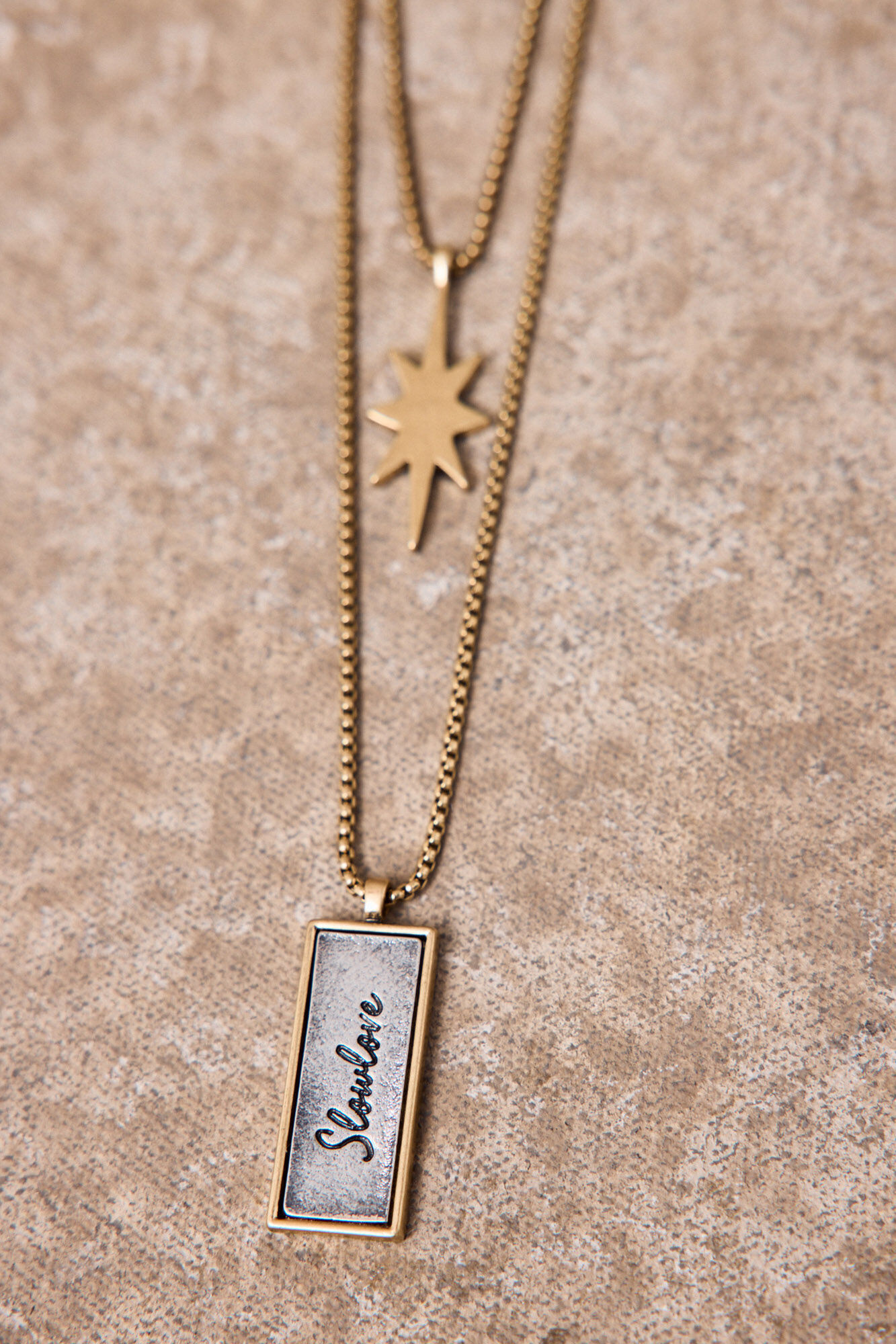 Slowlove Long necklace with charms Multicolour