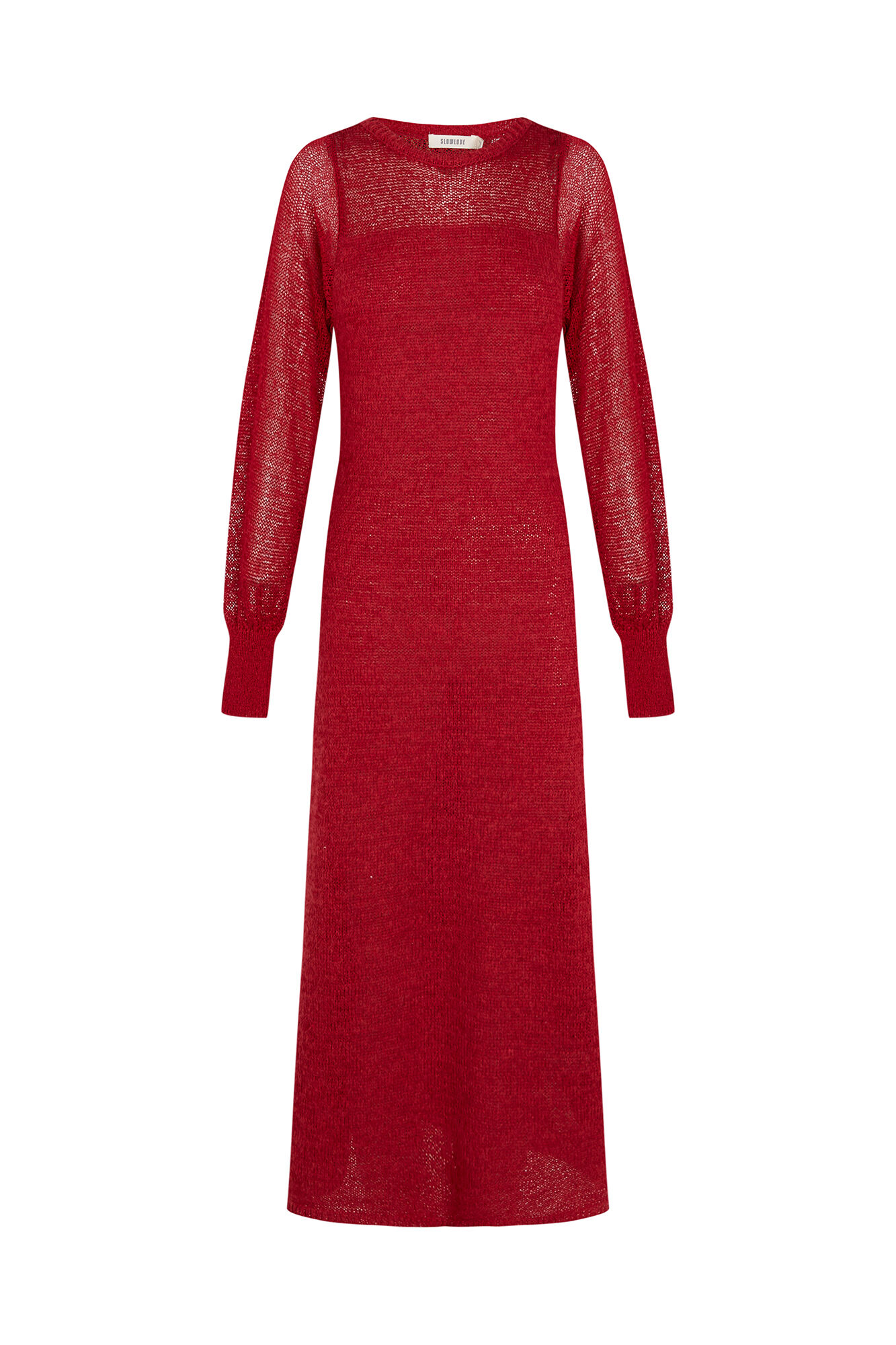 Slowlove Vestido comprido de malha Vermelho