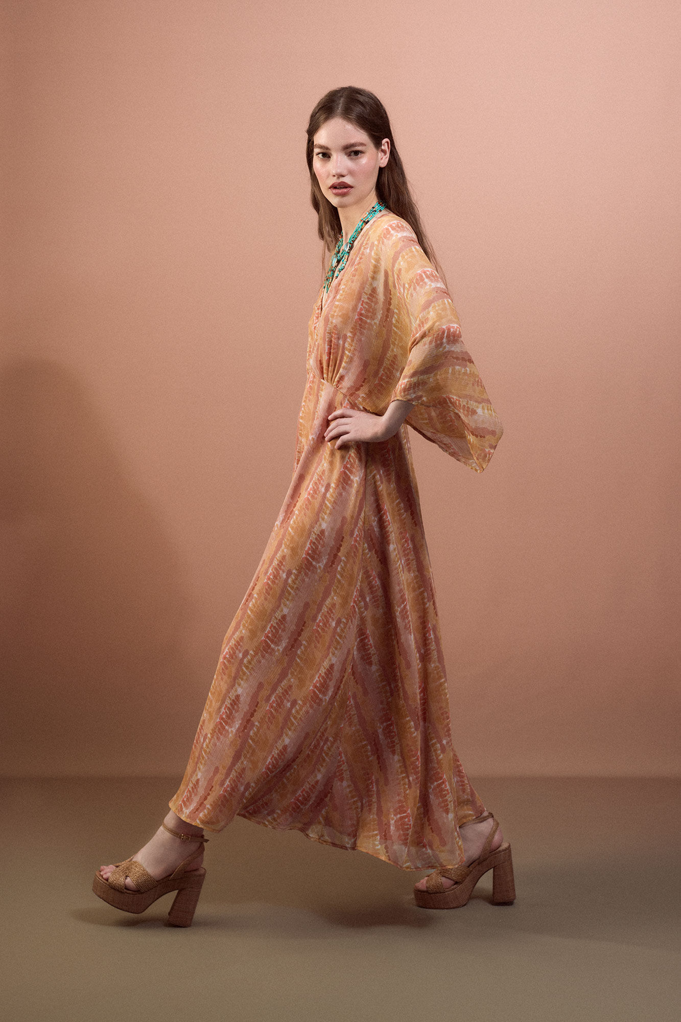 Slowlove Vestido estampado fluido Multicolorido
