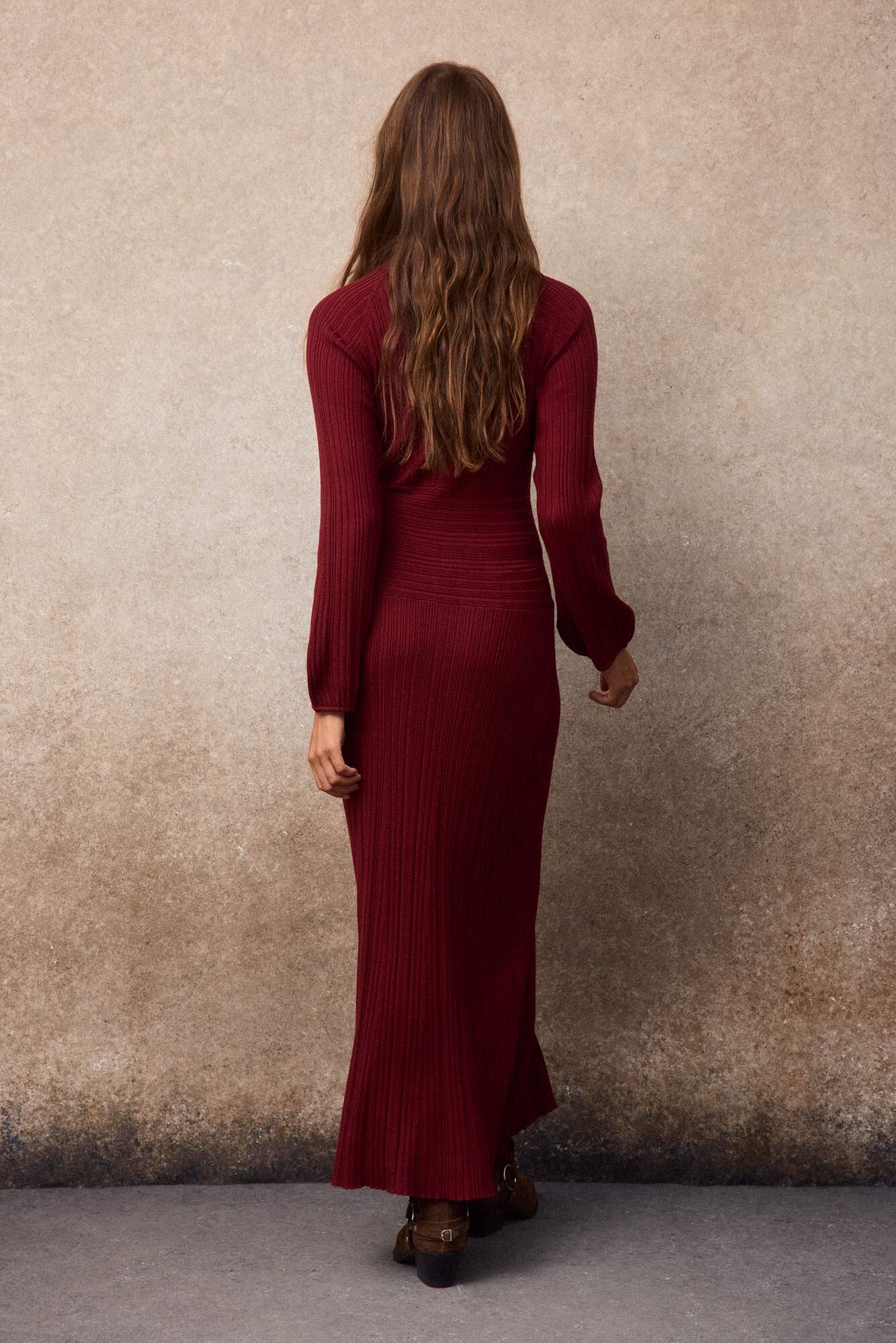 Slowlove Vestido punto fino Naranja
