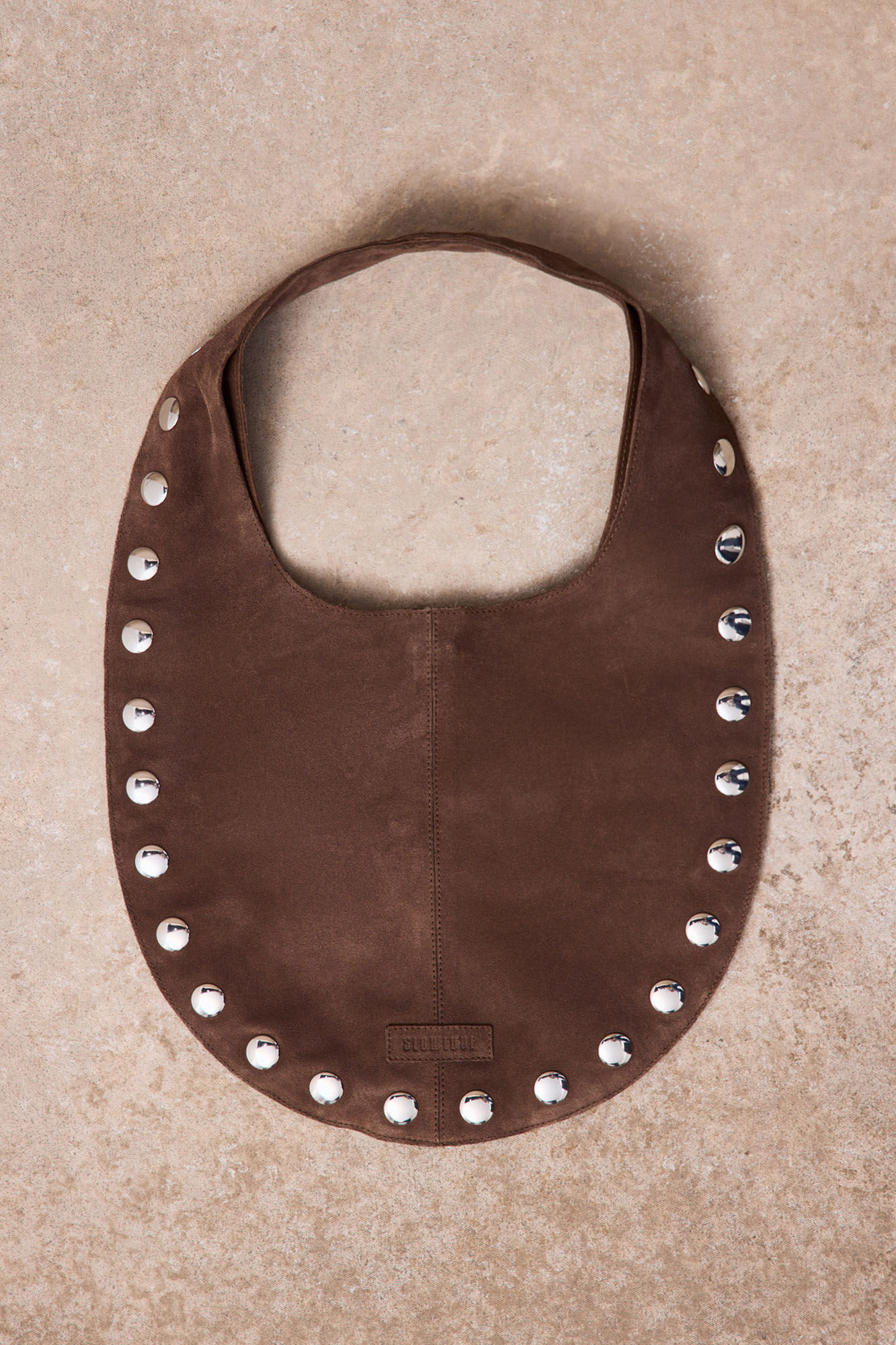 Slowlove Leather hobo shoulder bag Nude