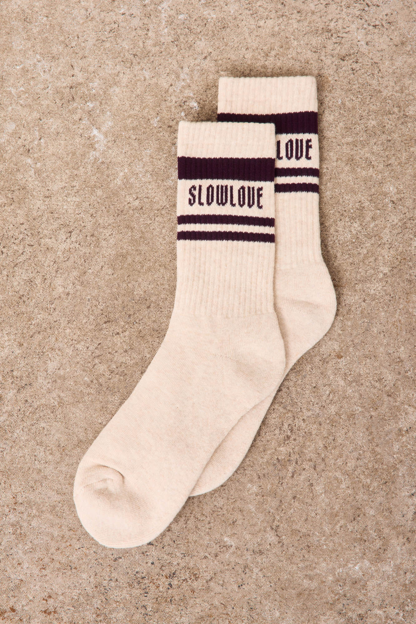 Slowlove Striped logo socks