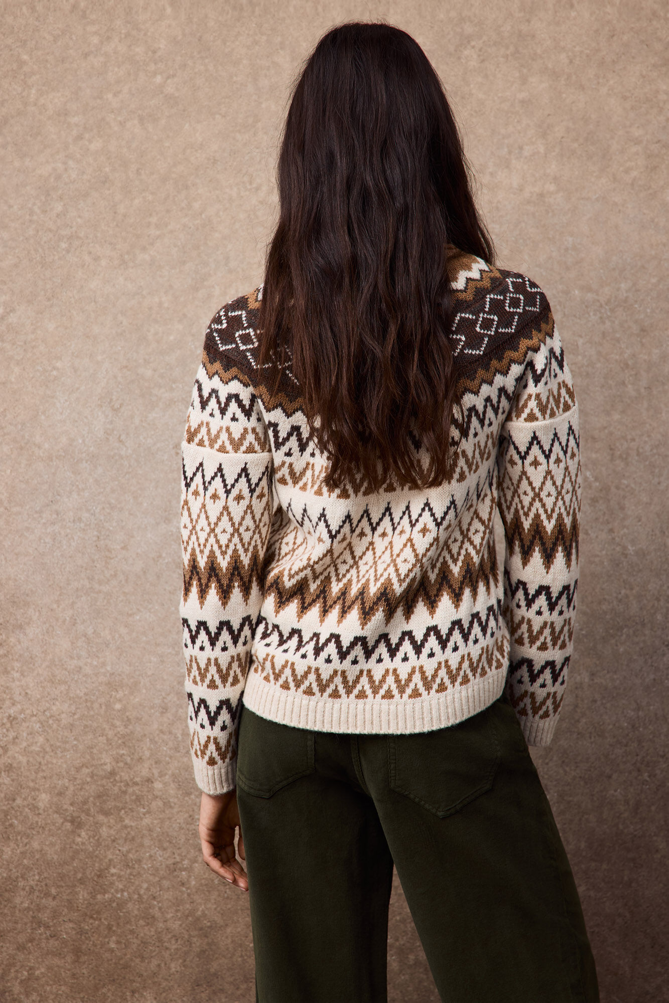 Slowlove Camisola jacquard logo SLOWLOVE Ecru