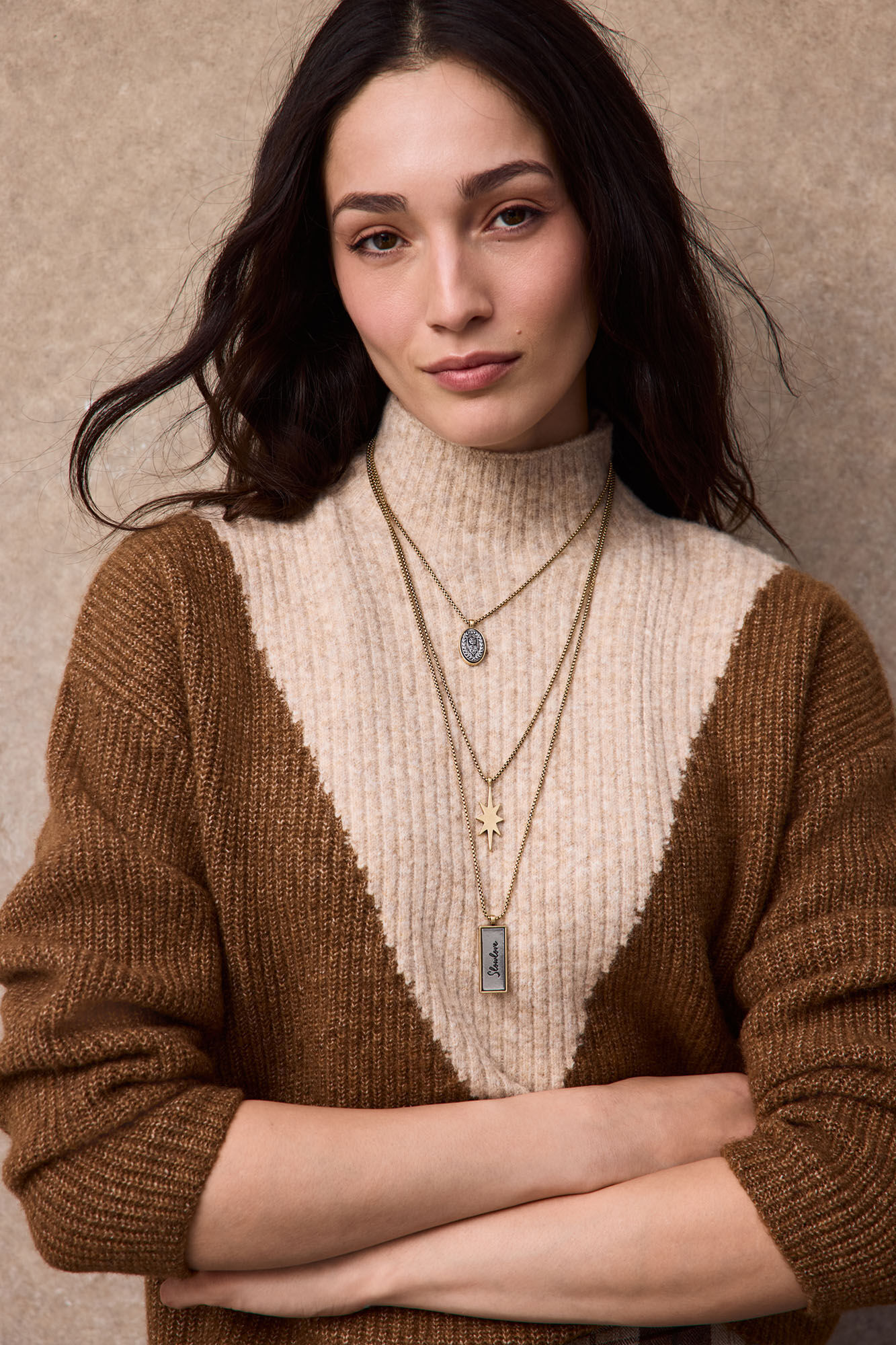 Slowlove Long necklace with charms Multicolour