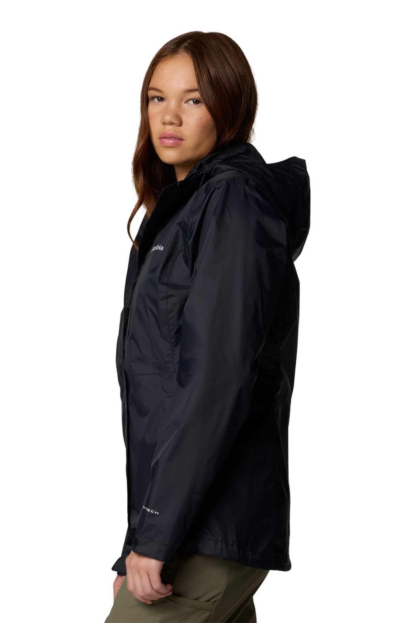 Columbia Chaqueta impermeable con capucha negro