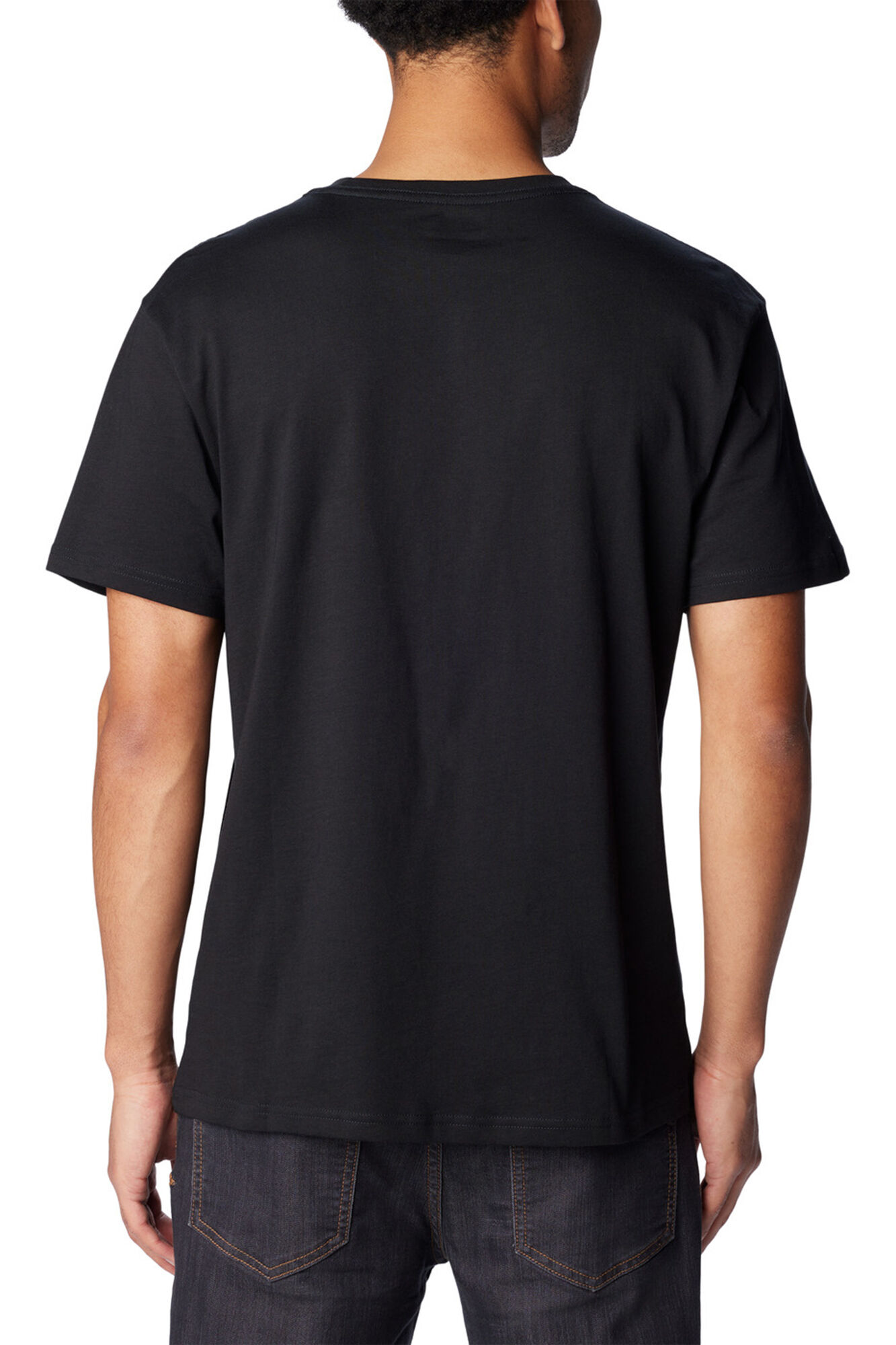 Columbia Camiseta de manga corta de algod&oacute;n org&aacute;nico Basic Logo&trade; de Columbia para hombre gris