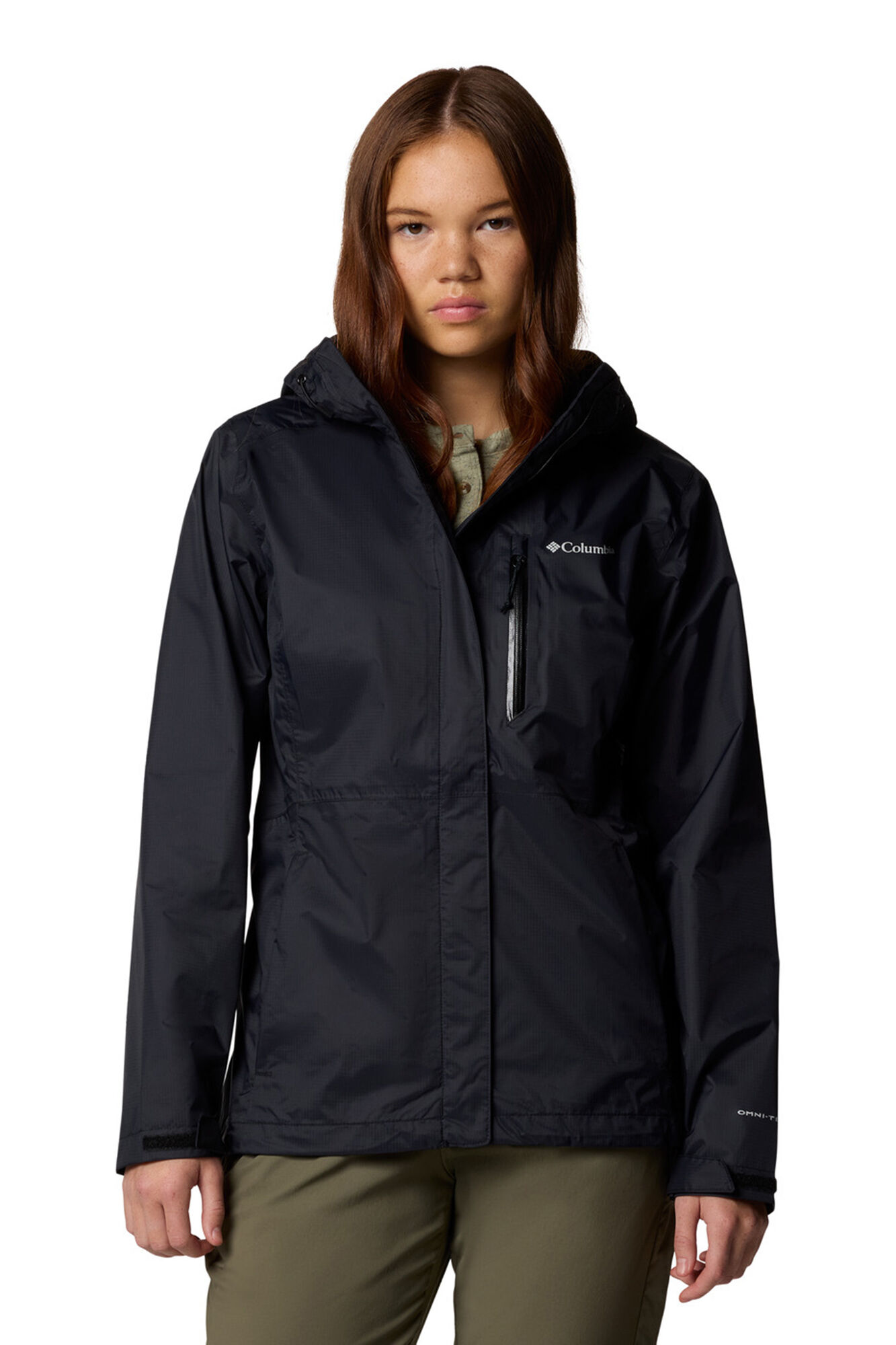 Columbia Chaqueta impermeable con capucha negro