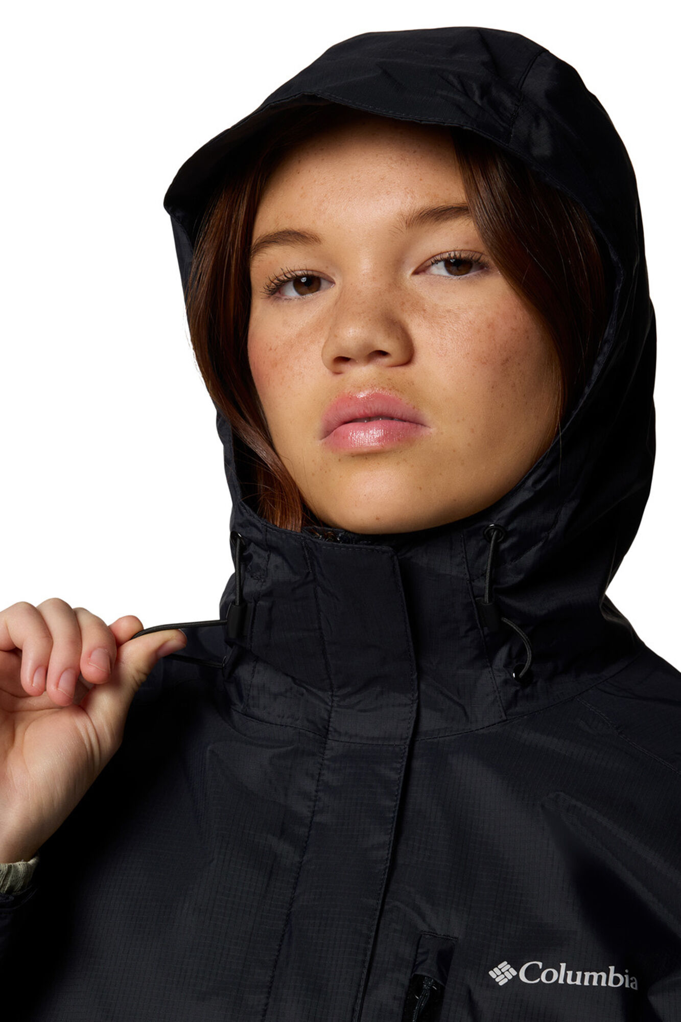 Columbia Chaqueta impermeable con capucha negro