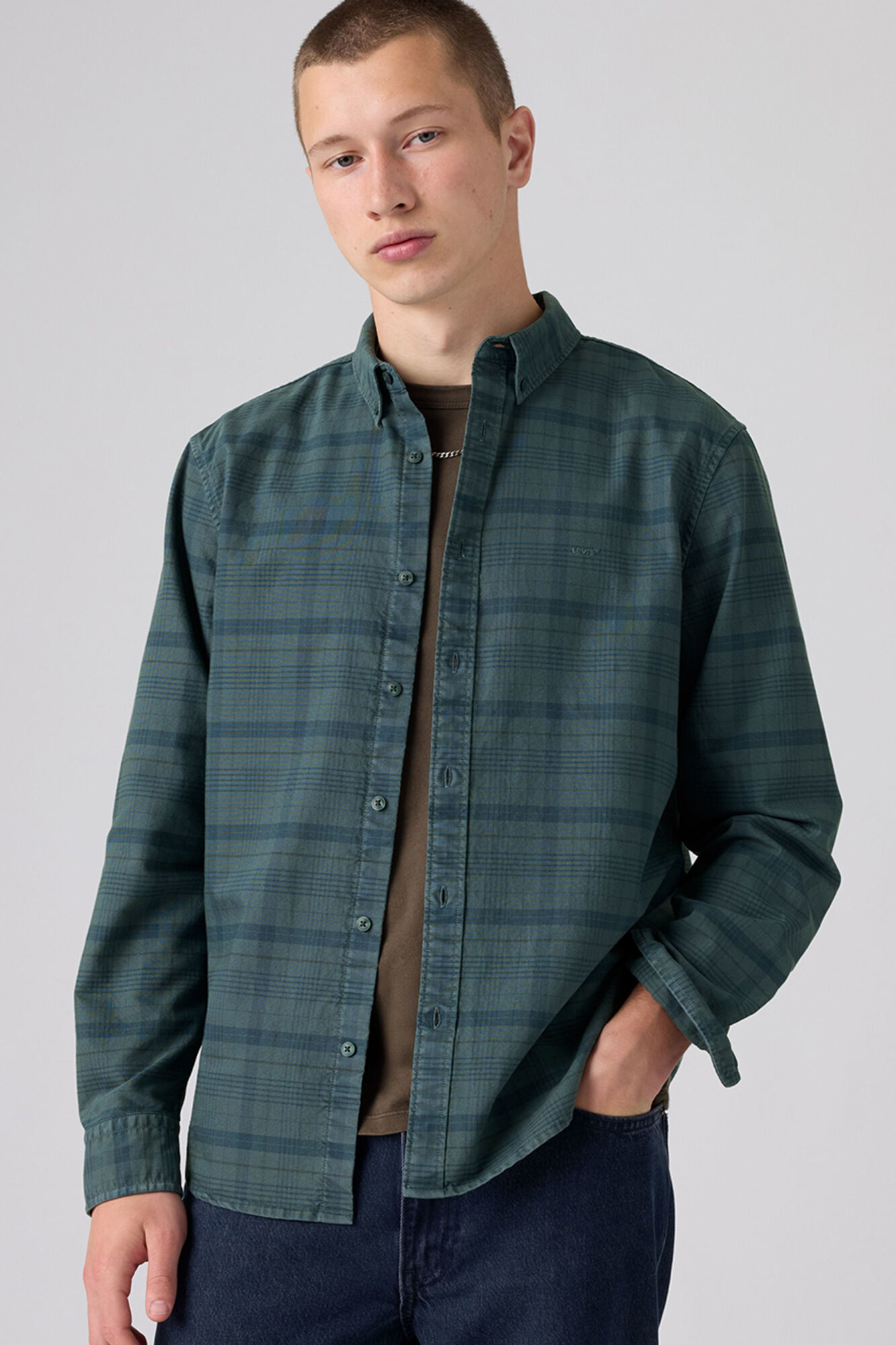 Levi's Camisa estampada de manga comprida branco