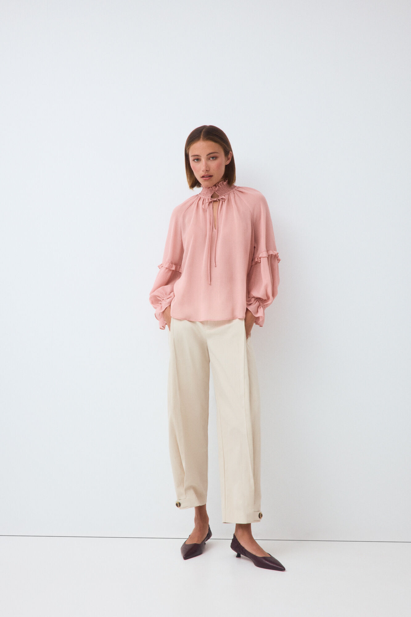 Trousers and blouse set