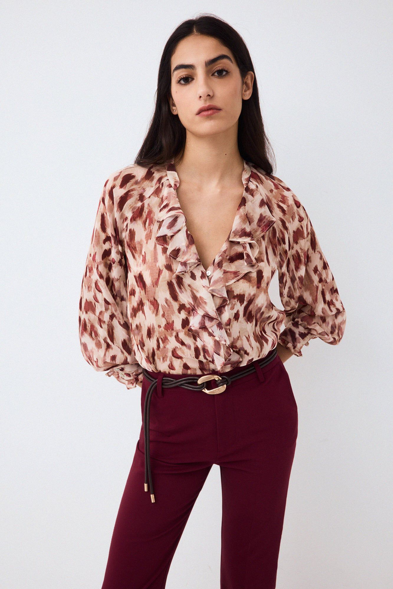 Trousers and blouse set