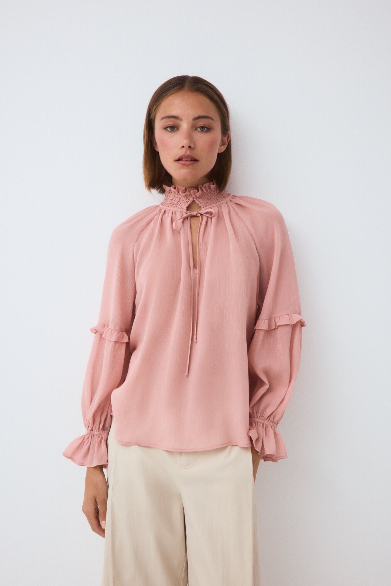 Trousers and blouse set